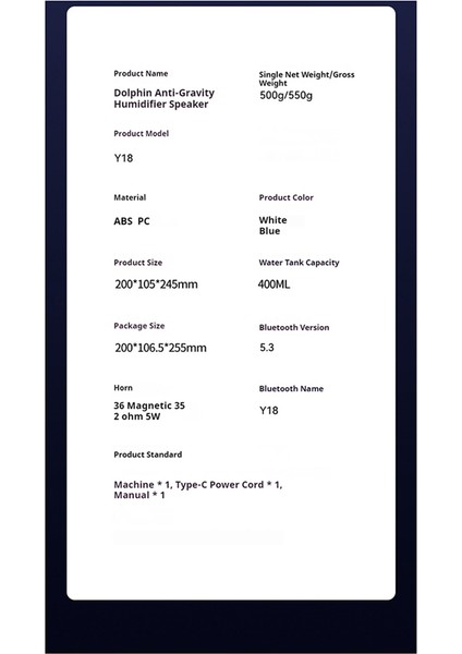 Dolphin Su Damlacık Nemlendiricisi Bluetooth Hoparlör Işık Tonu Nemlendirici Renkli Işıklar (Yurt Dışından) indirimleri