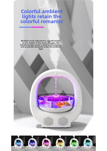 Bluetooth Hoparlör Nemlendirici ve Atmosfer Hafif Ev Kullanın Feng Shui Dekorasyon Hava Nemlendiricisi (Yurt Dışından)