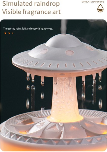 Ufo Su Damlası Aromaterapi Makinesi Evi Büyük Sis Masaüstü Sessiz Kontrol Temel Difüzör Abd Fiş Beyaz (Yurt Dışından) fiyatları