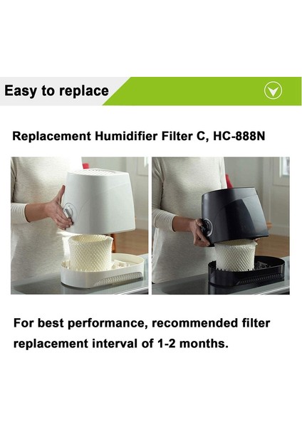 Honeywell HC-888 Filtre C Honeywell HCM-890 HEV-320 için tasarlanmış Honeywell HC-888 HC-888N Filtre C için 3 Paket Nemlendirici Filtreler (Yurt Dışından) fiyatları