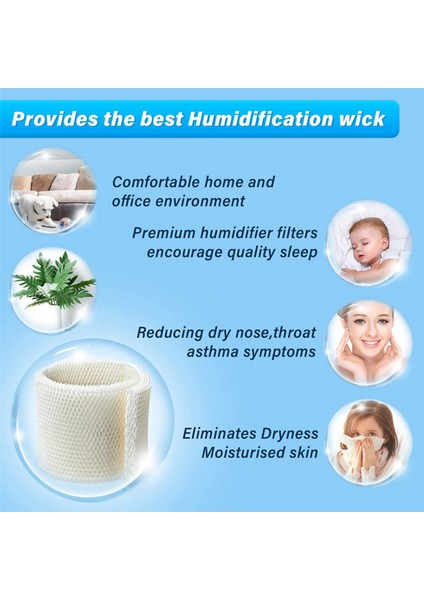 Hava Bakımı Nemlendirici Filtreleri Için Maf1 Wıck Nemlendirici Filtresi - Essick Air Emerson Moistair Filtresi Için Rakiplenebilir - 4 Paket (Yurt Dışından) modelleri