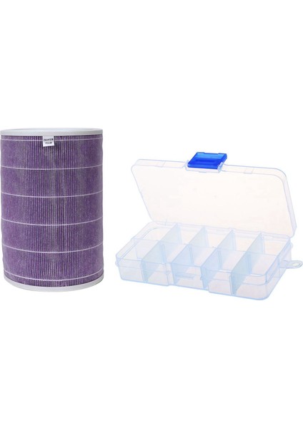 1pcs Net Bölmeleri Yanlış Tırnak Sanat Ipuçları Depolama Kutusu ve 1pcs Hava Filtresi Kartuşu Filtre Elemanları (Yurt Dışından)