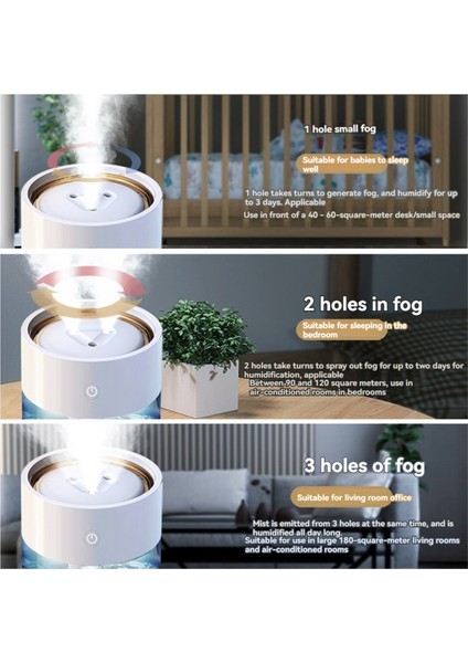 2l LED Lamba ile Büyük Kapasiteli Şeffaf Nemlendirici USB Sessiz (Yurt Dışından) indirimleri