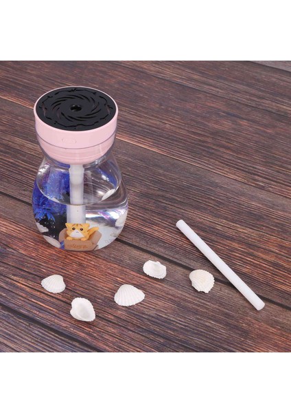 2x Sevimli Serin Sis Nemlendirici Ofis Yatak Odası Hava Temizleyici USB Şarjı Kawaii Hava Nemlendirici LED Hafif Şişe (Pembe) (Yurt Dışından) fırsatları