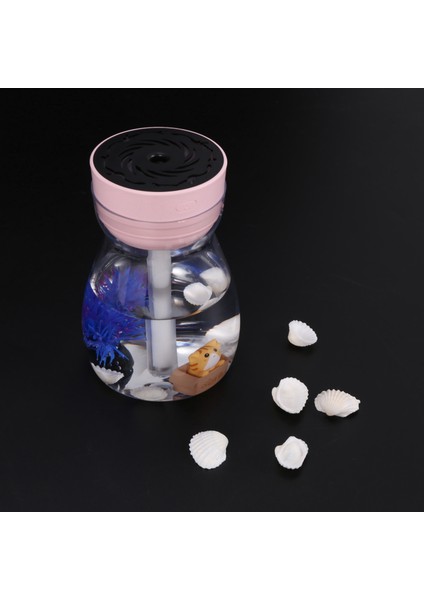 2x Sevimli Serin Sis Nemlendirici Ofis Yatak Odası Hava Temizleyici USB Şarjı Kawaii Hava Nemlendirici LED Hafif Şişe (Pembe) (Yurt Dışından) indirimleri