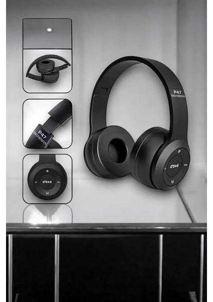 Kulak Üstü Tf Kart ve Aux Destekli Ergonomik Bluetooth Kulaklık