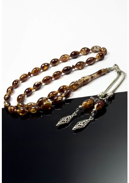 Hareli Renk Kararma Yapmaz Püsküllü Toz Kehribar fiyatları