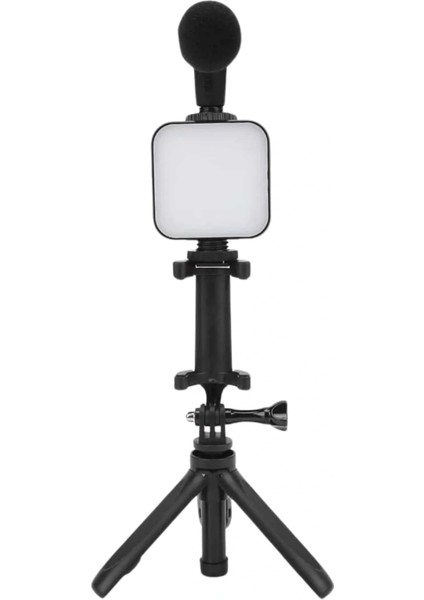 Telefon Tutucu Mini Mikrofonlu Tripod Vlog Çekim Video indirimleri