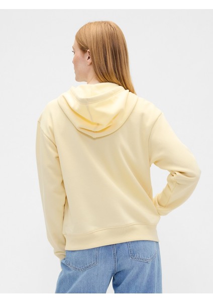 Kadın Sarı Gap Logo Fleece Fermuarlı Sweatshirt