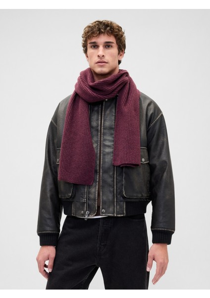Erkek Bordo Cashsoft Şal