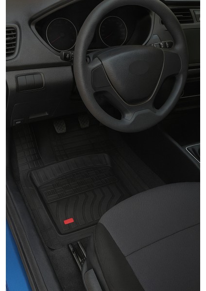 Volkswagen Golf 4 2000 Uyumlu Havuzlu Ünıversal Pro Lıne Oto Paspas Siyah - Mavi