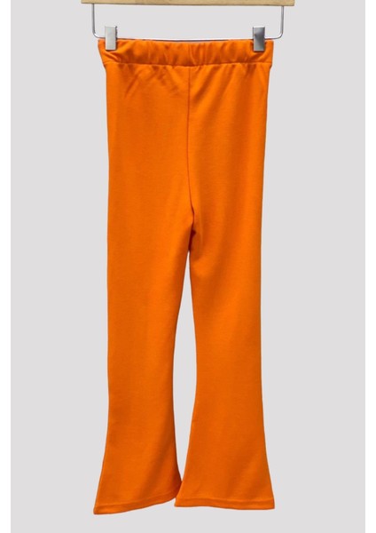 Mojo Kız Çocuk 1-14 Yaş İspanyol Paça Yırtmaçlı Tayt 3490 Turuncu