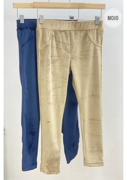 Mojo Kız Çocuk Kadife Tayt 3623 Camel