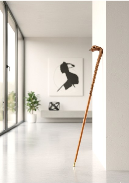 Yılan Model Baston Ahşap El Oyması fiyatları
