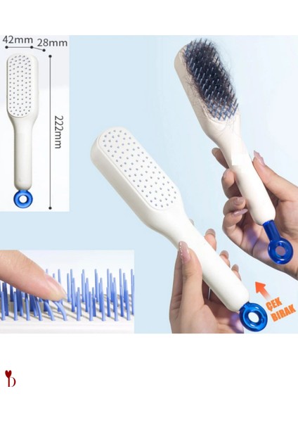 Saç Tarak Anti-Statik Otomatik Temizlenen Pratik Karışık Renk