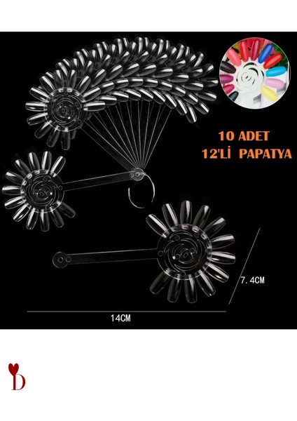 Tırnak Kartela Şeffaf 120'LI Papatya Desen