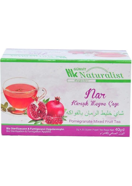 Narlı Karışık Meyve Çayı 20 Süzen Poşet