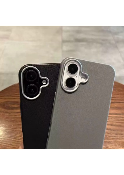 Iphone 16 Plus Uyumlu Estetik Dokulu Deri Görünümlü Esnek Silikon Kılıf fırsatları