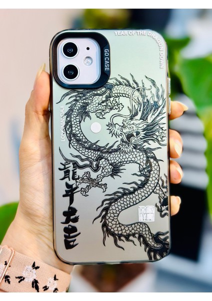 Iphone 11 Uyumlu (12 Görünümlü) Köşeli Parmak Izi Bırakmaz Baskılı Metalik Electro Silikon Kılıf