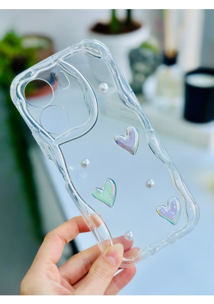 Xiaomi Redmi 13C Uyumlu Incili Kalp Tasarımlı Oyuncaklı Silikon Kılıf fiyatları