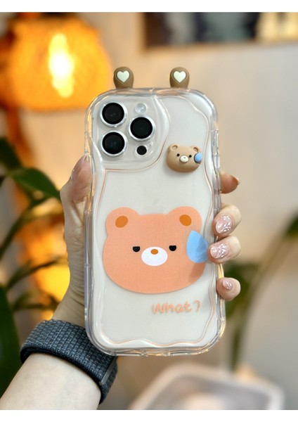 Iphone 14 Promax Uyumlu Kulaklı Oyuncaklı Tasarımlı Silikon Kılıf