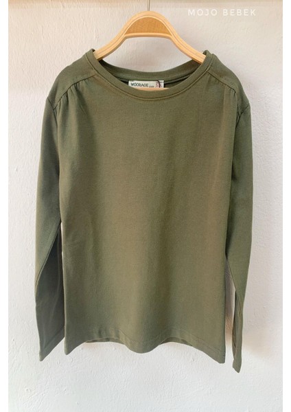 Kız Çocuk Basic Uzun Kol T-Shirt 9497 Haki modelleri