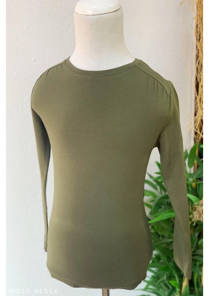 Kız Çocuk Basic Uzun Kol T-Shirt 9497 Haki fırsatları