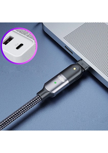 Ally 60W USB Type-C Pd Hızlı Şarj Kablosu 2metre Döner Başlıklı KABLO-(5775) - ?04?49E9-0G9 indirimleri