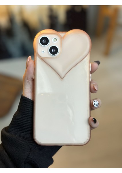 Iphone 13 ve 14 Uyumlu Kalp Model Şeffaf Kılıf