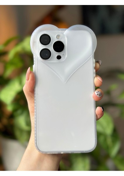 Iphone 14 Promax Şeffaf 3D Kalp Tasarımlı Silikon Kılıf fiyatları
