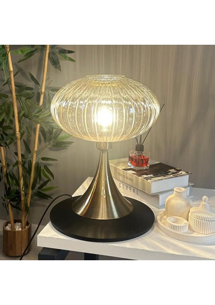 Mesa Bal Rengi Cam Masa Lambası Dekoratif Abajur Çocuk Odası Başucu Lambası Okuma Lambası modelleri