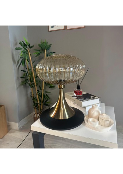 Mesa Bal Rengi Cam Masa Lambası Dekoratif Abajur Çocuk Odası Başucu Lambası Okuma Lambası fırsatları