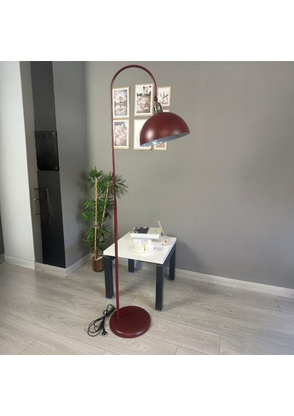 Vişne Çürüğü Lambader Modern Dekoratif Metal Oturma Odası Çalışma Odası Zemin Lambası