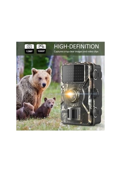 Fotokapan Kamera 12MP 1080P Doğa ve Outdoor Gece Görüşlü Kamera Su Geçirmez - Lisinya