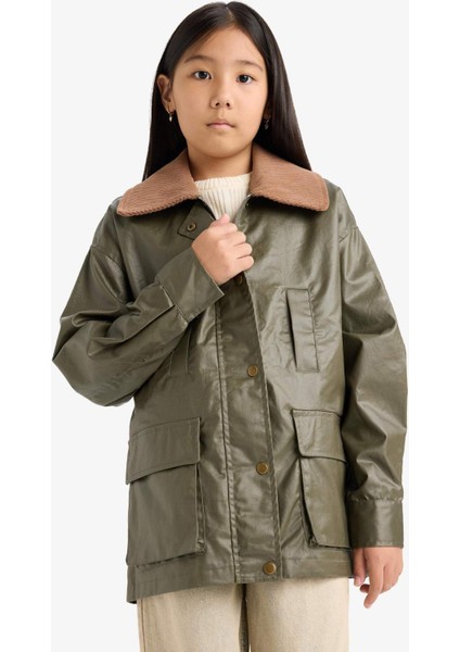 Kız Çocuk Kontrast Yaka Fermuarlı Parka F0047A825AU indirimleri