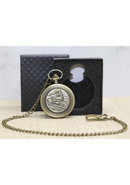 Özel Kutulu Tren Temalı Köstekli Saat ALK4670 - Lisinya