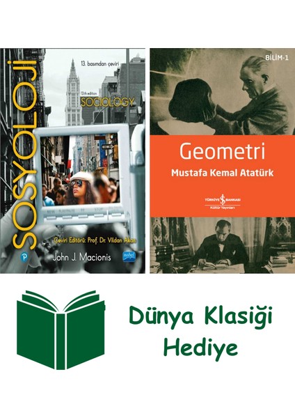Sosyoloji - Sociology + Geometri + Dünya Klasiği Hediye