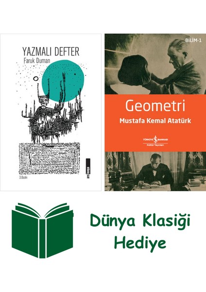 Yazmalı Defter + Geometri + Dünya Klasiği Hediye