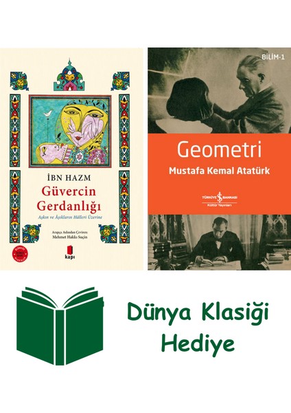 Güvercin Gerdanlığı + Geometri + Dünya Klasiği Hediye
