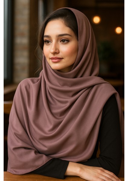 Premium Soft Pamuk Saten Şal | Dökümlü, Kaymaz, 4 Mevsim