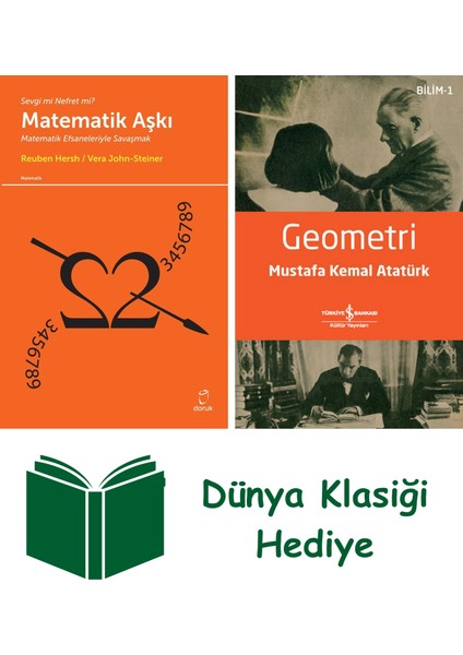 Matematik Aşkı + Geometri + Dünya Klasiği Hediye