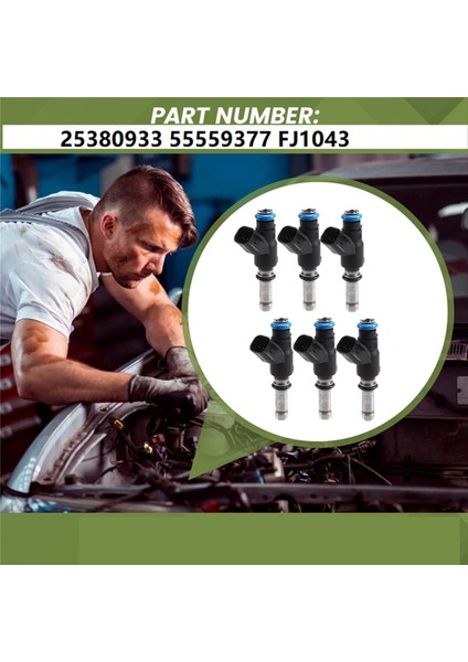 6pcs Araba Yakıt Enjektör Nozul 25380933 55559377 Chevy Aveo Aveo5 1 6l 2009-2011 Cruze Hyundai Accent Vauxhall Astra (Yurt Dışından) modelleri
