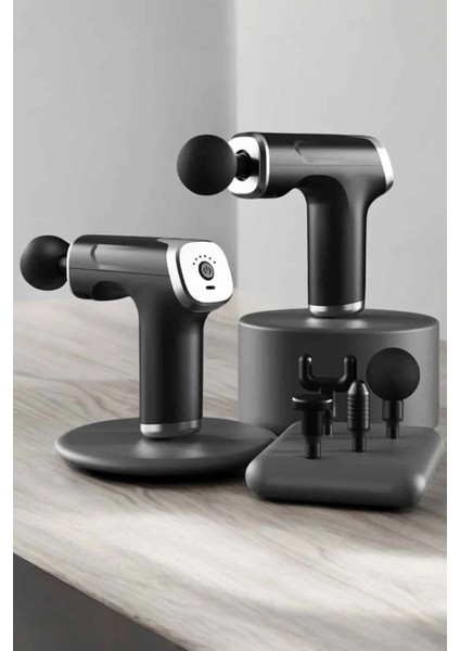 Masaj Tabancası 4 Başlıklı Kas ve Vücut Ağrıları Için Şarjlı Darbeli modelleri