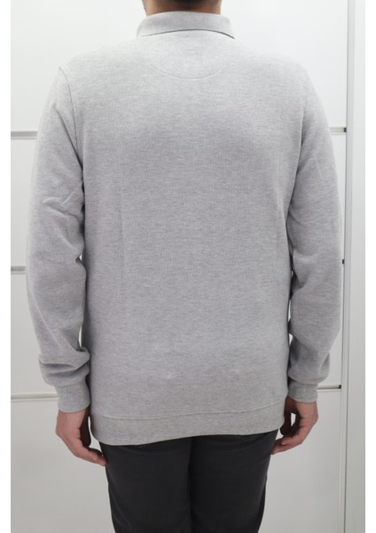 Fistan Store Erkek Desenli Spor Kesim Normal Kalıp Polo Yaka Selanik Kumaşlı Kışlık Kazak modelleri