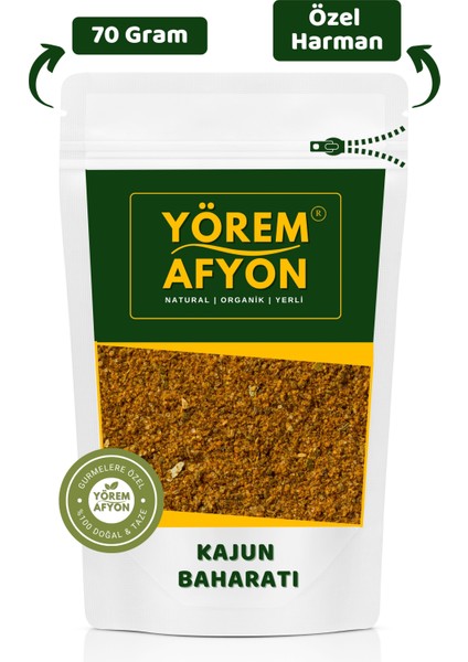 Yörem Afyon Özel Harman Katkısız Saf Lezzet Kajun Baharatı | 70GR.