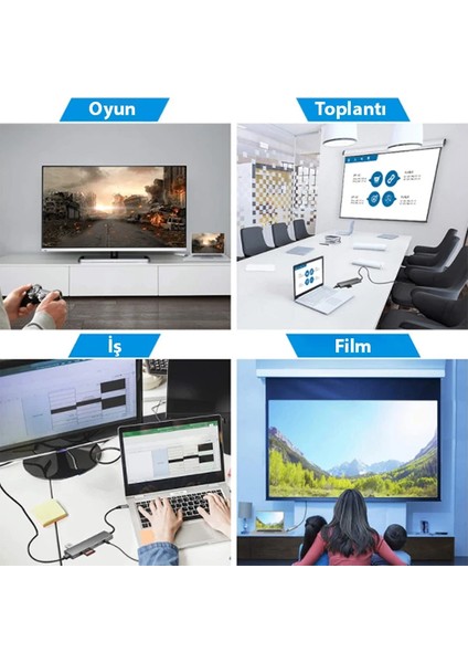 Ally 9 In1 Type C Hub 4K 30hz HDMI USB 3.0sdpd ADAPTÖR-(5775) - ?76?79E7-4G2776 modelleri