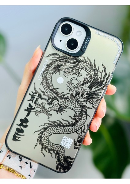 Iphone 14 Plus ve 15 Plus Uyumlu Parmak Izi Bırakmaz Baskı Desenli Electro Metalik Silikon Kılıf