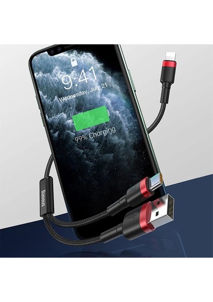 Baseus Cafule 2in1 Type C Pdhızlı Şarj+Iphone Hızlı USB Şarj KABLOSU-(5775) - ?85?55E4-1G3985 modelleri