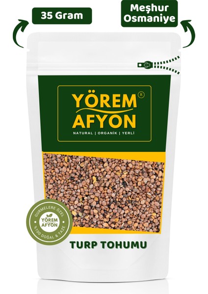 Yörem Afyon Meşhur Osmaniye Kadirli Yerli Tarım Gdo'suz Iri Kırmızı Turp Tohumu | 35GR.