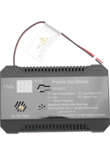 Propan Dedektörü 12V Lpg Doğal Gaz Sensörü Sızıntı Alarmı 85DB Siren Araba Rv Home Dijital Propan Test Cihazı (Siyah) (Yurt Dışından) fiyatları